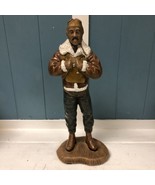 Vintage  RARE Ceramic 13” Airman Pilot Tuskegee Statue Hand-painted - £54.73 GBP