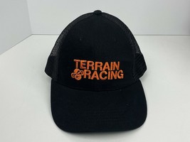 Terrain Racing Snapback Baseball Cap Trucker Hat Black Orange - £4.50 GBP