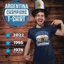 Argentina Messi Celebration Champions FIFA World Cup Qatar 2022 Navy T-S... - €19,82 EUR+