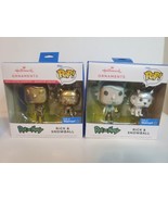 Lot of 2 Hallmark Gold Ornament Funko POP RICK &amp; SNOWBALL Walmart Exclus... - $567.92 MXN