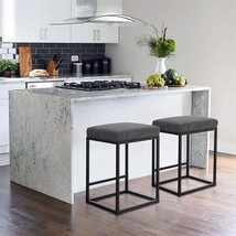 Sophia &amp; William Counter Height 24&quot; Bar Stools Set of 2 Backless Metal Bar - £103.90 GBP