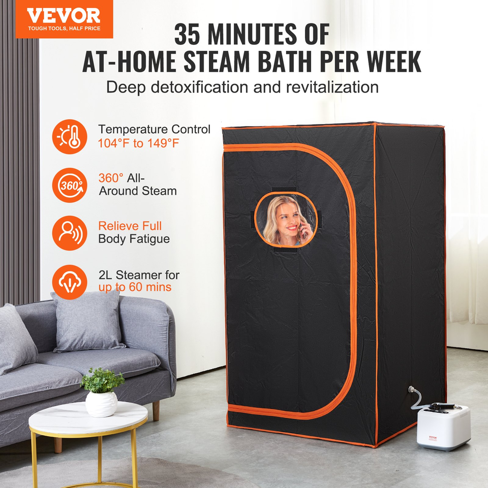 VEVOR Portable Steam Sauna Tent Full Size, 1000W Personal Sauna Blanket ... - £116.05 GBP
