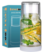 Bedside Nightstand Water Carafe and Glass Set, Night with Clear - $278.81 MXN