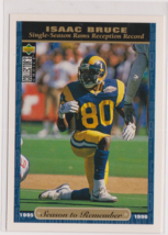 Isaac Bruce Ram&#39;s Collector&#39;s Choice &quot;Season To Remember&quot; Card # 76 Near Mint - £1.13 GBP