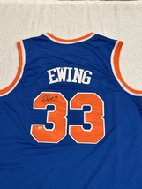 Patrick Ewing Signed New York Knicks Basketball Jersey COA - £158.18 GBP