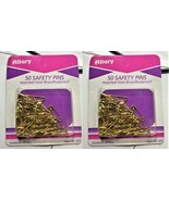 LOT OF 2 - Allary Style Assorted Safety Pins, Brass, 50 Ct - £6.22 GBP