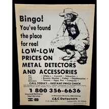 C&amp;C Detectors Vintage Print Ad 80s Metal Detecting Janesville WI Gold Miner - £11.04 GBP