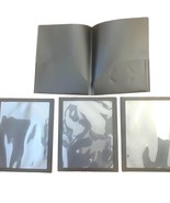 Snead Black 2 Pocket Folder SET OF 4 Clear Front - £7.06 GBP