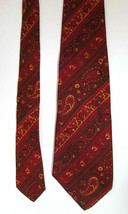 Men&#39;s Brooks Brothers Red Paisley Necktie Printed in England 100% Silk T... - $18.00