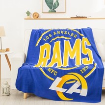 New Northwest NFL Teams New Logo Large Soft Fleece Throw Blanket 50" X 60" RAMS - $22.44