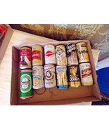 LOT of 12 Vintage Collectible Pull tab beer cans-Empty, 12 oz - £35.03 GBP