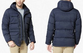 DOCKERS RDS Men&#39;s Responsible Down Parka Insulated Hooded Jacket Blue Size XXL - £60.88 GBP