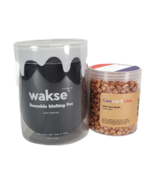 Wakse Reusable Wax Melt Pot &amp; 4.8 Oz Hard Wax Beans Set FabFitFun - £12.53 GBP