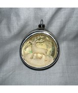 Vintage Diorama Mercury Glass Christmas Ornament Indent Reindeer Japan - $39.99