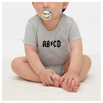 AB CD Funny Rock Print Baby Bodysuit Newborn Romper Toddler Jumper Infan... - £8.22 GBP