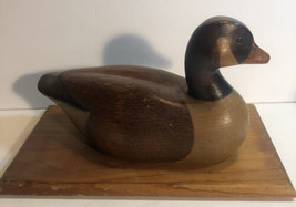Vintage Wooden Carved Canadian Goose 3d Folk Art 9” - £22.51 GBP
