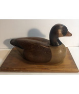 VINTAGE WOODEN CARVED CANADIAN GOOSE 3d Folk Art 9” - £21.63 GBP