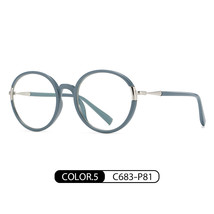 Tj881 Round Frame Retro Anti-Blue Light Glasses Women&#39;s  Plain Glasses High Qual - £11.79 GBP