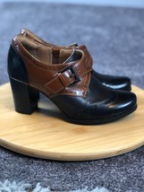 Clarks Artisan Oxford Shoes Size 7 Ciera Tide Brown Black Leather Comfort Bootie - £27.57 GBP