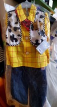 NWT Disney Store Toy Story Sherriff Woody Costume Boys Sz 4 Dress Up Hal... - $18.37