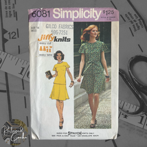Simplicity 6081 Misses Jiffy Knit Two-Piece Short Dress Pattern Sz 14 VTG Uncut - £7.92 GBP