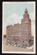 Nasby Building Street View Old Cars Toledo Ohio OH Miller Art Co Postcard c1920s - £7.83 GBP