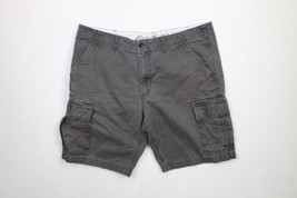 Vintage Eddie Bauer Mens Size 40 Faded Heavyweight Cargo Shorts Gray Cotton - £33.69 GBP