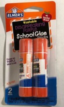 Elmer&#39;s Washable Disappearing Purple School Glue Stick (2 Sticks = 0.42o... - £4.41 GBP