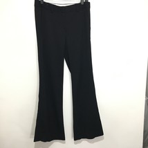 Theory 4 Black Wool Flare Slacks Pants Trousers Flat Front Pockets - £51.97 GBP