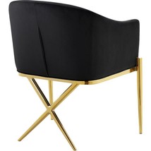 Meridian Furniture Xavier Black Velvet Dining Chair - £255.39 GBP
