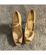 Via Spiga Nude Patent Leather Peep-Toe Heels - $55.77 CAD