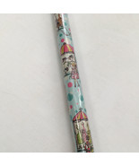 Gift wrap wrapping paper blue with cute window shopping graphics NOS - $19.75