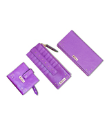 3 Piece Genuine Leather Clutch Wallet Card Holder Combo Pure  for Women Girls - £36.88 GBP