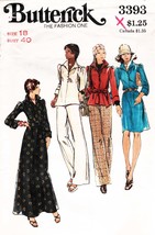 Misses&#39; DRESS, TOP &amp;  PANTS Vtg 1970s Butterick Pattern 3393 Size 18 UNCUT - $15.00
