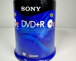 Sony DVD+R 4.7GB 120min 1-16X Recordable Inkjet Printable 100 Pack Spind... - £22.57 GBP