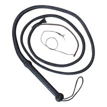 Cow Hide Leather Bullwhip 08 Feet Long Black 12 Plaits Indiana Jones Bullwhip - £23.68 GBP