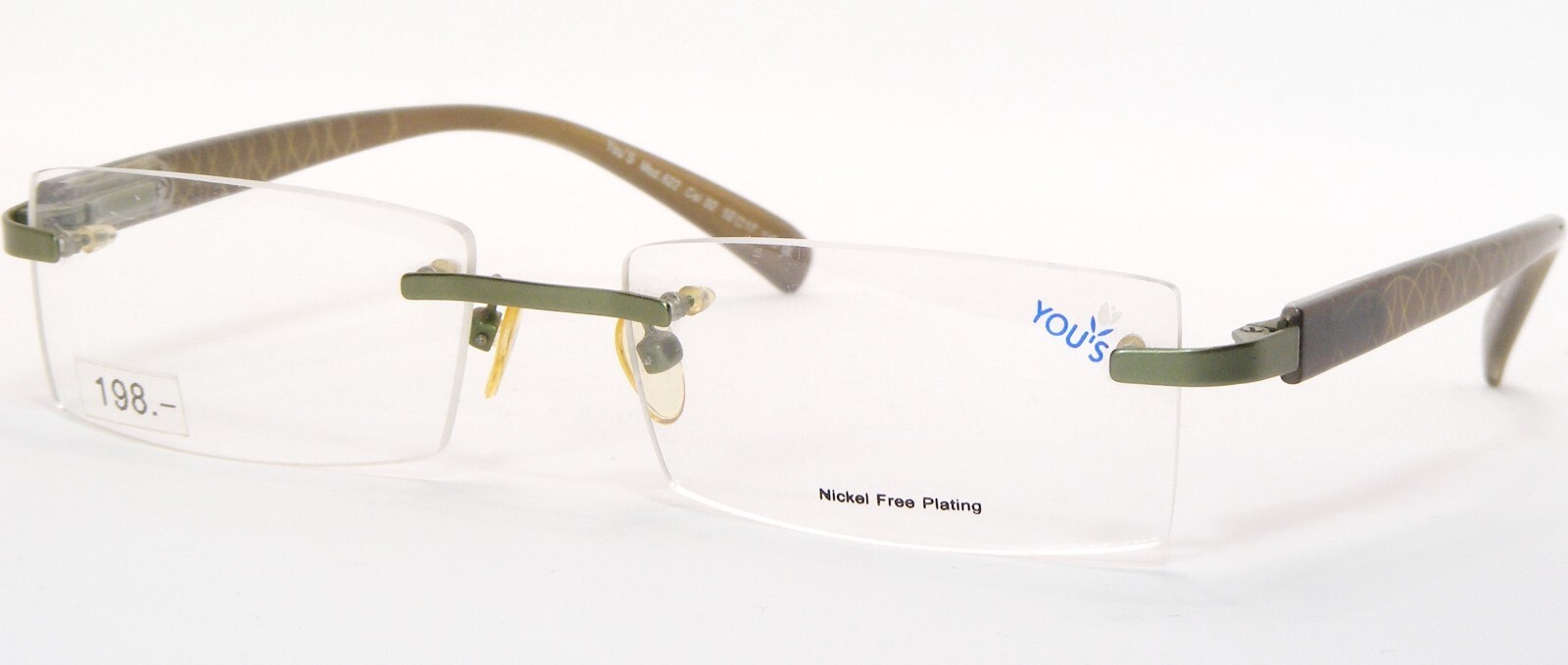Gafas De Sol YOU&#39;S 622 02 Verdes ÚNICAS RARAS SIN Montura 52-17-135mm - $113.83
