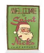 Dept. 56 St. Saint Nick’s Santa Campground Wooden Sign Christmas Wall De... - $49.49