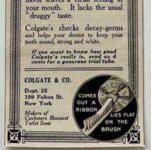 1914 Colgate Toothpaste Hygiene Ribbon Advertisement Dental Ephemera 7.2... - $366.69 MXN