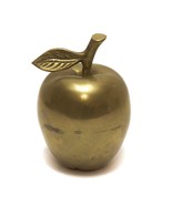 Vintage Apple Shaped Handmade Solid Brass Paperweight Table Decor Showpiece - $381.46 MXN