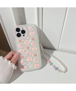 Peach Love Bear Pearl Chain Phone Case - £13.24 GBP+