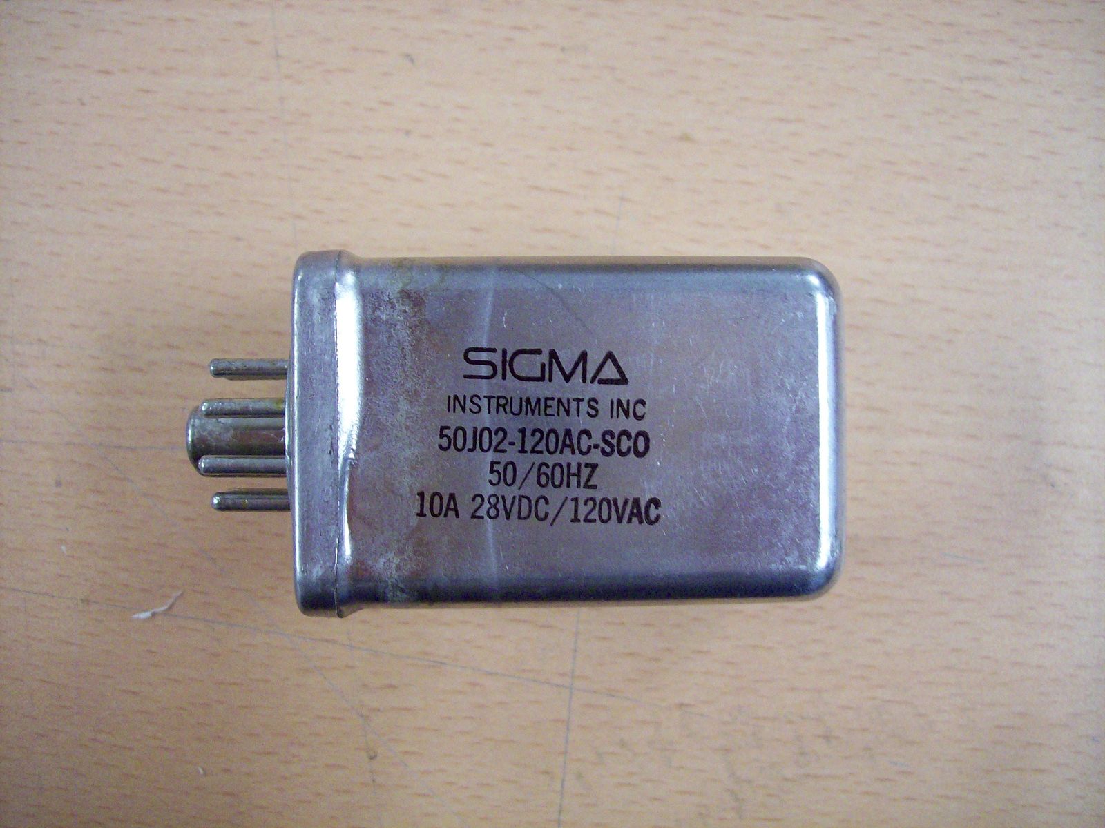 50J02-120AC-SCO Sigma relay 50/60 hz 10a 28vdc   kr11age-120 - $127.00