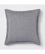 Euro Cotton Linen Blend Chambray Decorative Throw Pillow Navy 24 inch - $32.99