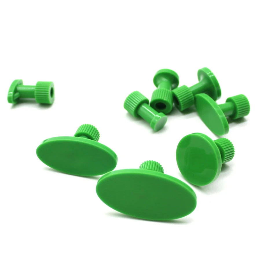 PDR  Tools 8 pcs green smooth surface glue tabs for car dent puller sycar hail d - £46.49 GBP