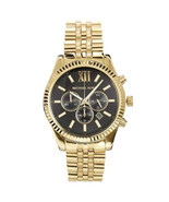 Michael Kors MK8286 Lexington Mens’ Gold Stainless Steel Chrono Watch + ... - £95.83 GBP