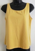 Eileen Fisher Women&#39;s Petite Tank Top Yellow Mustard Cotton Blend Size PM - £35.44 GBP