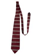 Vintage Paolo Gucci Silk Tie Red Stripe Made In Italy Hand Finished Mens... - $25.20