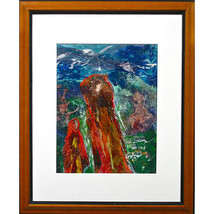 &quot;Red Cloak&quot; By Susan Soffer Cohn Framed Mixed Media Montage on Canvas 18... - $1,718.31 CAD