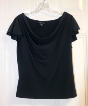 Express Drape Neck Womens Size L Short Split Flutter Sleeves Stretch Pul... - $165.32 MXN