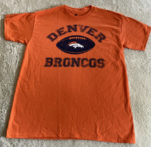 NEW Denver Broncos Football Boys Orange Blue Vintage Short Sleeve Shirt 14-16 - £9.81 GBP